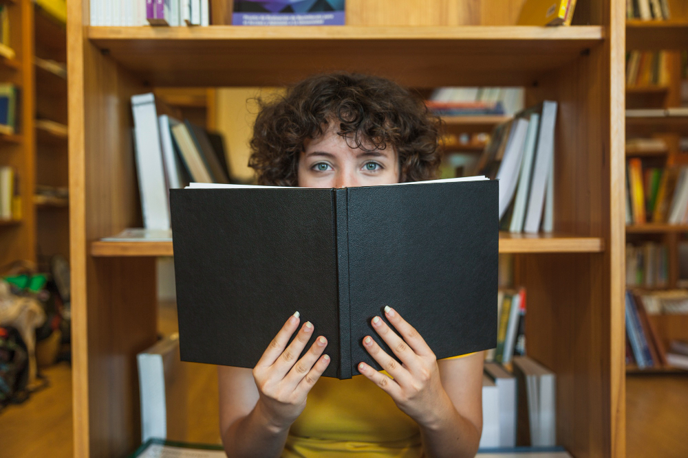 Person reading in comfortable setting